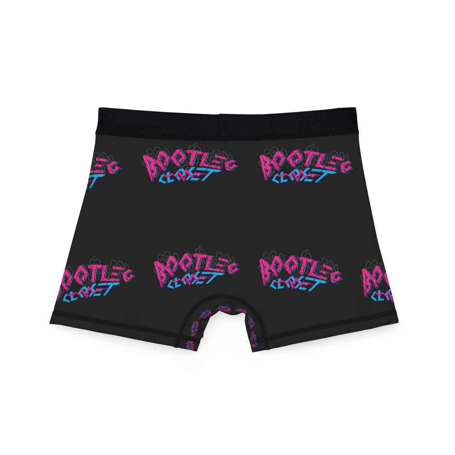 Retro 'Bootleg Closet' Graphic Boxers — Neon Logo Men's Boxer Briefs