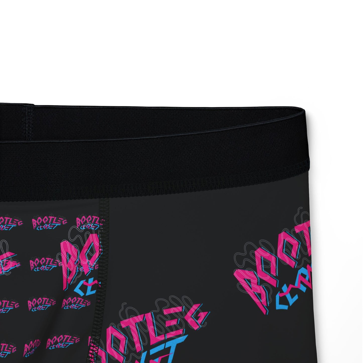 Retro 'Bootleg Closet' Graphic Boxers — Neon Logo Men's Boxer Briefs