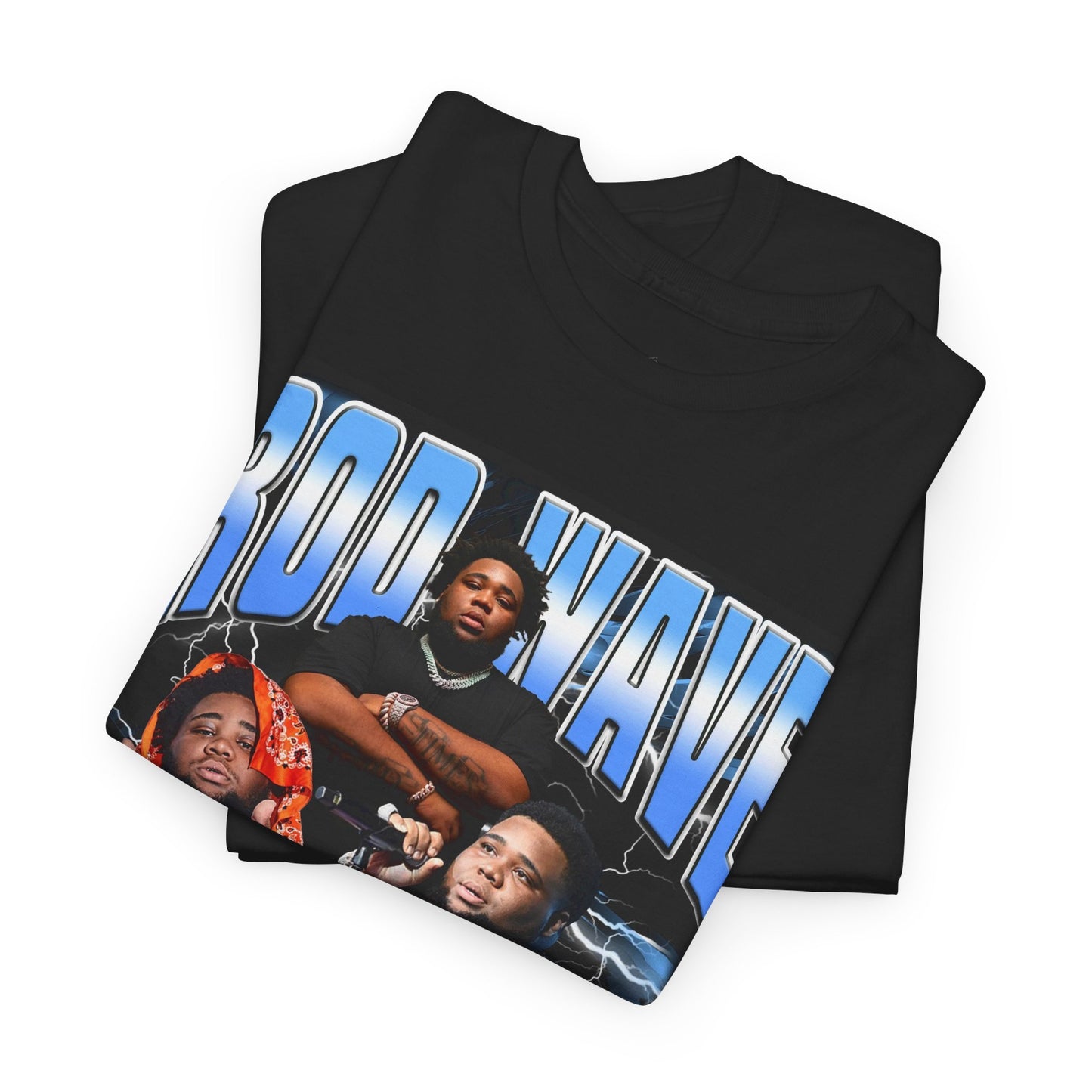 Rap Group Photo Tee — "Rod Wave" Graphic Black T-Shirt