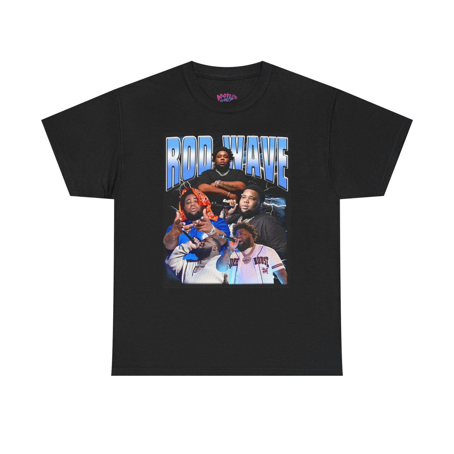 Rap Group Photo Tee — "Rod Wave" Graphic Black T-Shirt