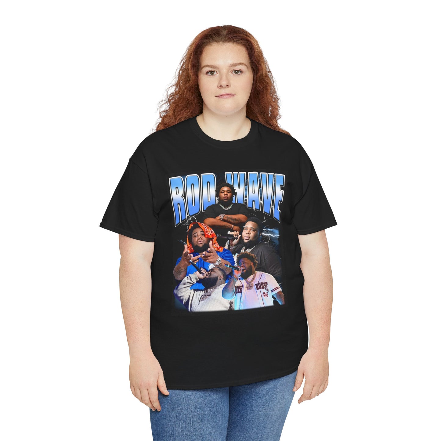 Rap Group Photo Tee — "Rod Wave" Graphic Black T-Shirt