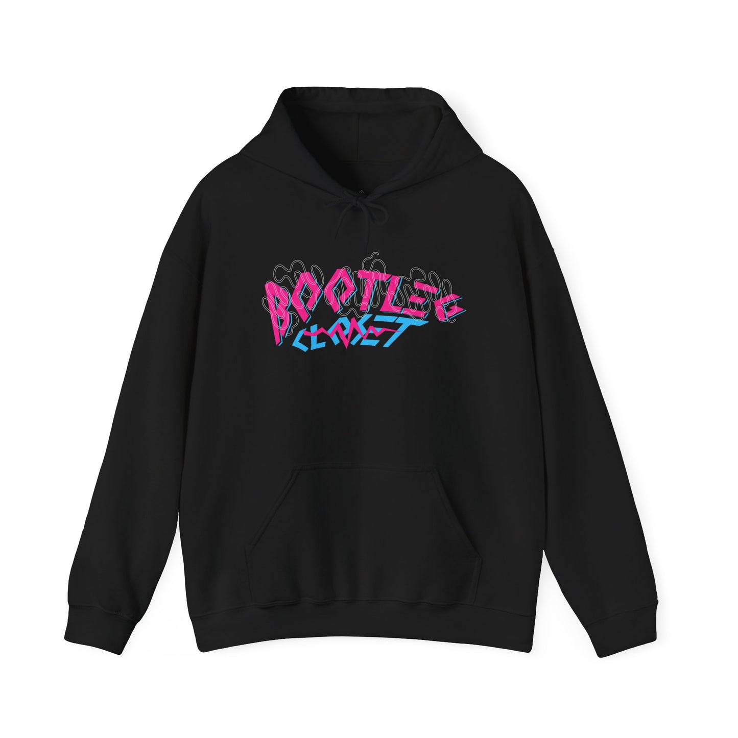 Bootleg Planet / Exoded Hustle Hoodie — Retro Graffiti Streetwear Pullover