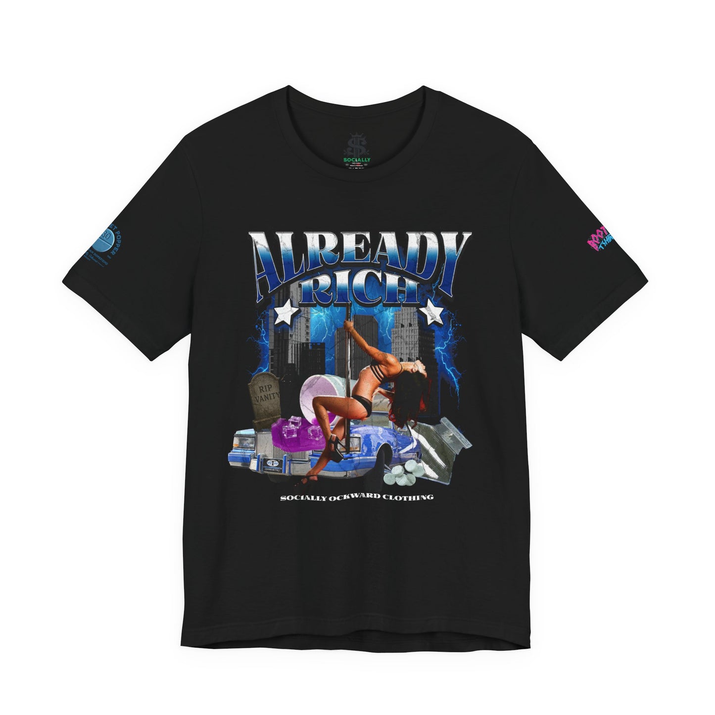 Already Rich Graphic Tee — Streetwear Money & Luxury Club T-Shirt