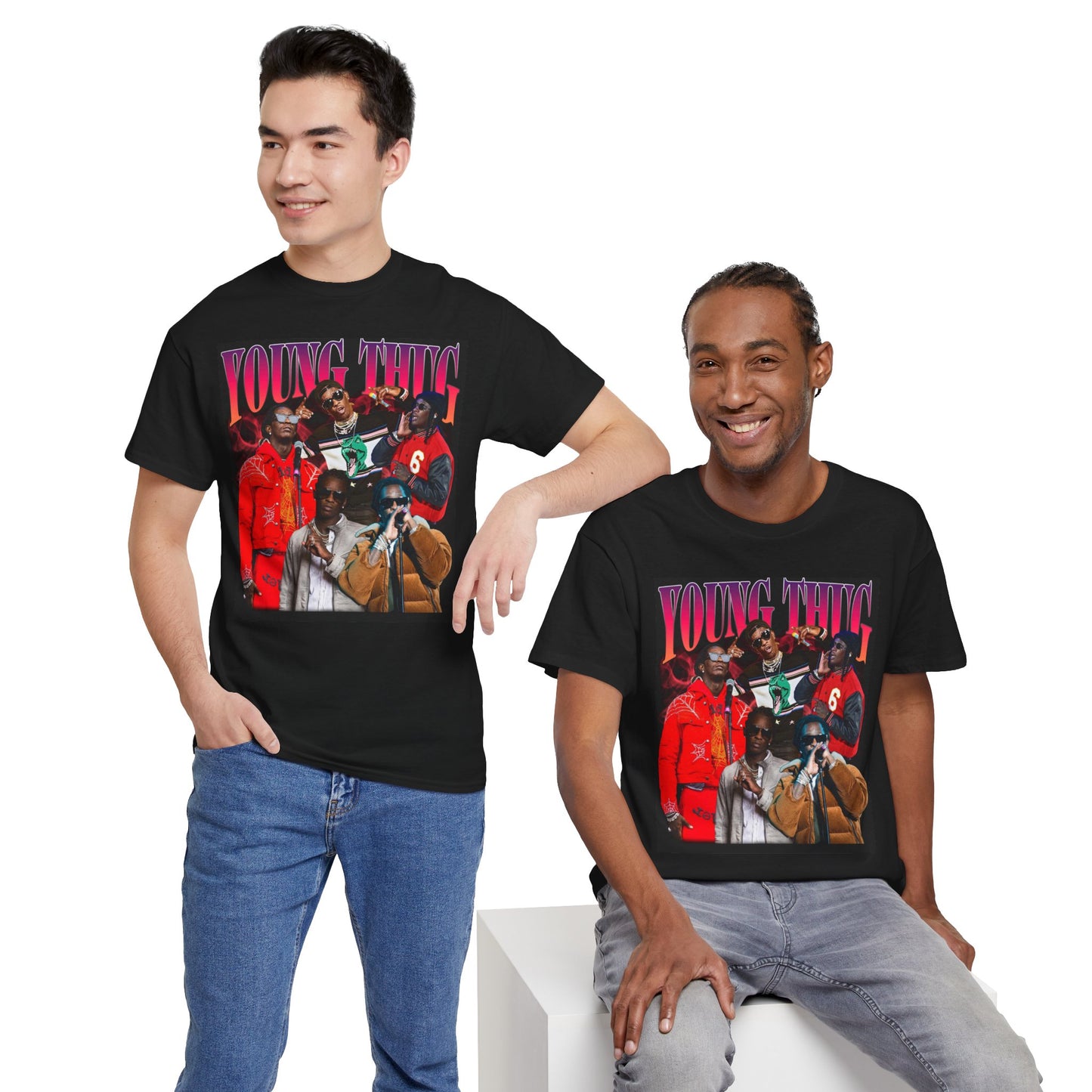 Graphic Tee — "Young Thug" Collage Rap Artist Shirt