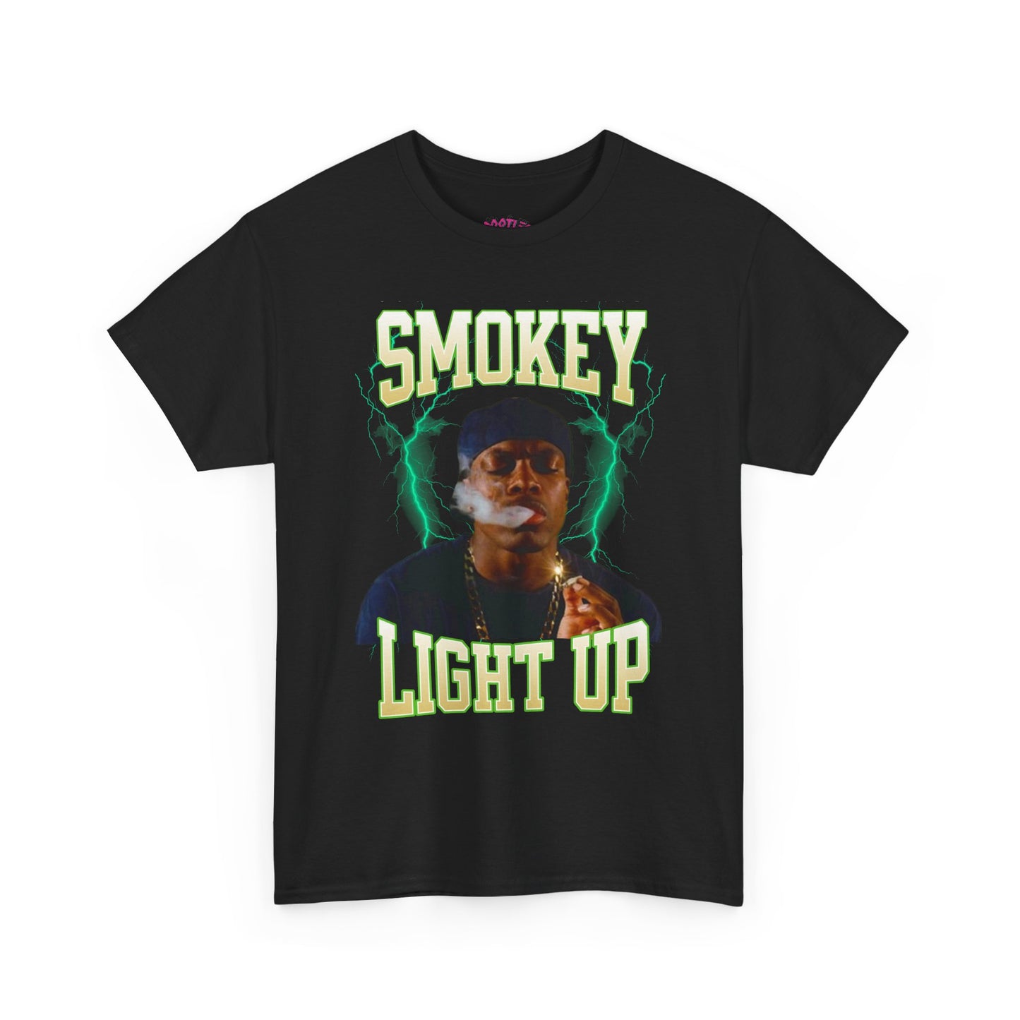Graphic Tee — "Smokey Light Up" Retro Photo Smoking Design