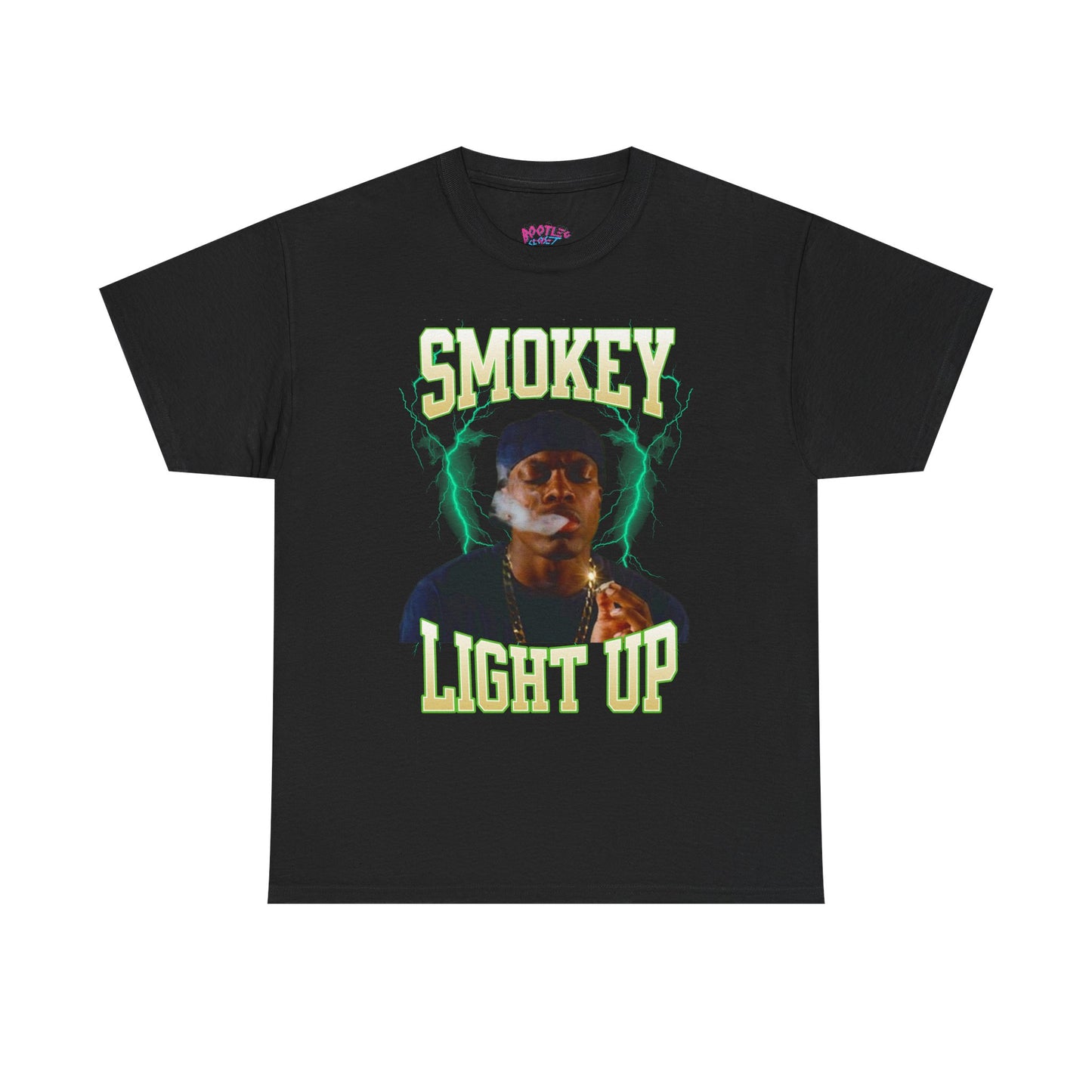 Graphic Tee — "Smokey Light Up" Retro Photo Smoking Design